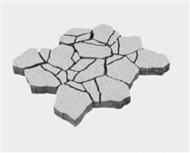 DITON Reliéfní dlažba vymývaná STONE 8 cm BIANCO